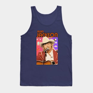 Alan Jackson 90s style art retro vintage 80s Tank Top